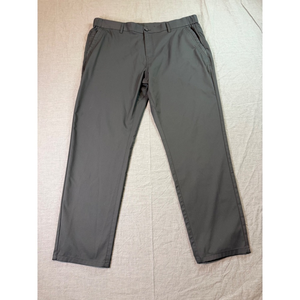 Jack Archer Jetsetter Tech Charcoal Dress Pants Men's 38x30 Flat Front Straight